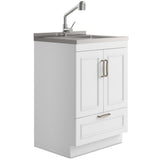 Cardinal - Laundry Cabinet With Faucet And Sink - White - Wood