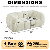 Quilted Cloud Sofa With Rounded Armrests And Piano Key Backrest Design