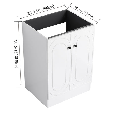 Modern Freestanding Bathroom Vanity With Soft Close Cabinet Doors