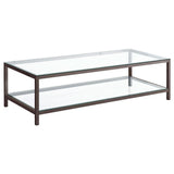 Natasha - 1 Shelf Coffee Table - Nickel