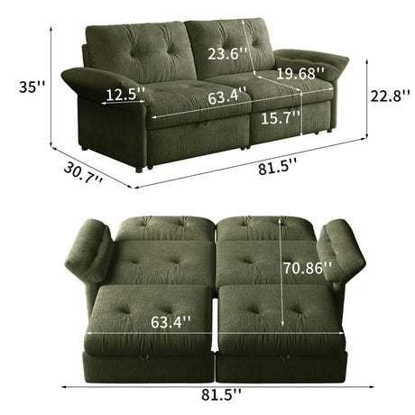 Sofa Bed, 2 In 1 Design For Living Rooms