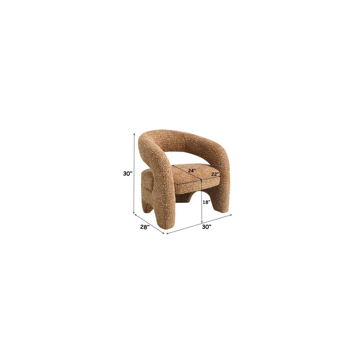 Pelia - Accent Chair - Orange