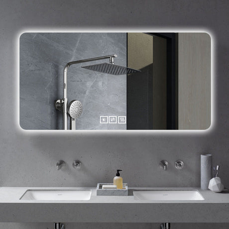 LED Bathroom Mirror With 3 Color Dimmable Backlight