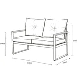 Oversized Outdoor Conversation Set, 5 Seater - Blue