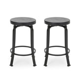 Modern Industrial Counter Stool Set With Swivel Function