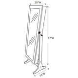 Casey - Jewelry Cheval Mirror With Storage - Black