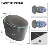 Unique Smart Toile With Built In Bidet, Auto Open / Close Seat, Foot Sensor, LED Display, Night Light, Warm Water & Dryer Ceramic