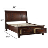 Bed With 2 Panel Headboard And Footboard