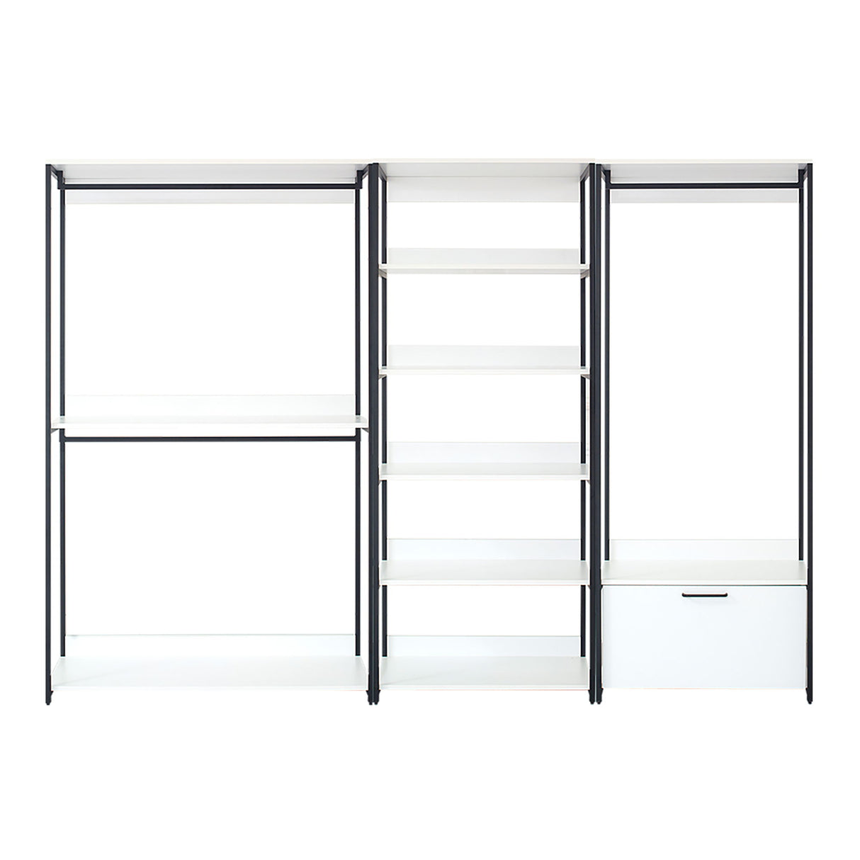 Fiona - Freestanding Walk-In Closet System, Extra Storage Space - White