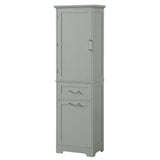 Tall Freestanding Bathroom Storage Cabinet With Adjustable Shelf And 2 Drawers