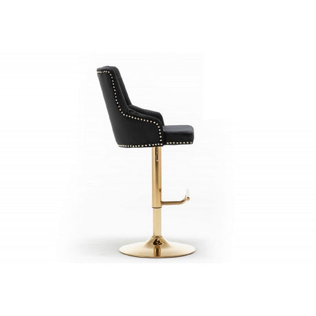 Adjustable Swivel Bar Stool With Nailhead Trim (Set of 2)