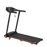 2.5Hp Quiet Folding Treadmill With Heart Rate Sensor, 300Lbs Weight Capacity, With USB Charge Station For Android & Bluetooth Speaker, 6 Shock Absorbing - Black