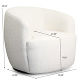 Mina - Swivel Chair - White