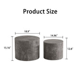 Modern Round Nesting Coffee Table (Set of 2)