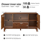 TV Stand With 3D Wood Texture - Brown