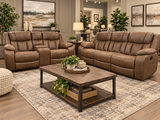 STAD Lux Brown Sofa and Loveseat - 4380305+4380205