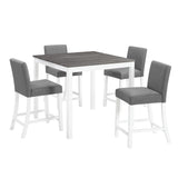5 Piece Counter Height Table Set With 4 Chairs