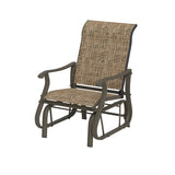 Outdoor Glider Swing Chair With Smooth Motion - Brown / Brown Mix