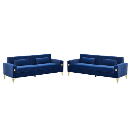 2 Pieces Sofa Sofa Set With Removable Cushions For Home Apartment