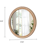 Round Wall Mirror With Ribbed Frame