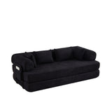 Convertible Sleeper Sofa Bed With Cylindrical Pillow