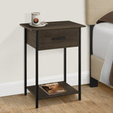 Contemporary 2 Tier Accent Table With Storage Drawer