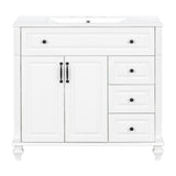 Modern Bathroom Vanity With Sink, 3 Drawers & 2 Doors