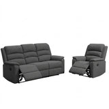 Modern Living Room Set With Manual Recliner