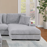 RAF Chaise With Cup Holder Modular Living Room Furniture Pillow - Gray / Mink