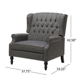 Dunham - Contemporary Fabric Tufted Oversized Pushback Recliner