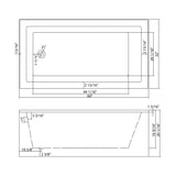 Alcove Soaking Bathtub With Skirt - Back-To-Wall Design, Compact - Glossy White