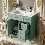 Modern Bathroom Vanity With Sink, Storage Cabinet, Soft Close Doors, Deep & Standard Drawers