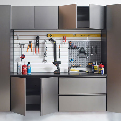 Nova Series - Door Wall Mounted Garage Cabinet, Soft Closing - Dark Gray