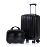 Luggage Set With Cosmetic Case, Combination Lock, Front Opening Design