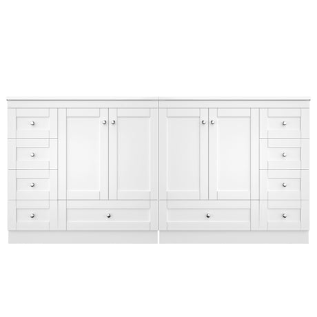 Shaker Free Standing Bathroom Vanity Cabinet & Sink, Soft Close Drawers, Soft Close Doors