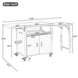 Foldable Outdoor Prep Station BBQ Cart With Trash Rack