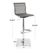 Mirage - Contemporary Adjustable Barstool With Swivel