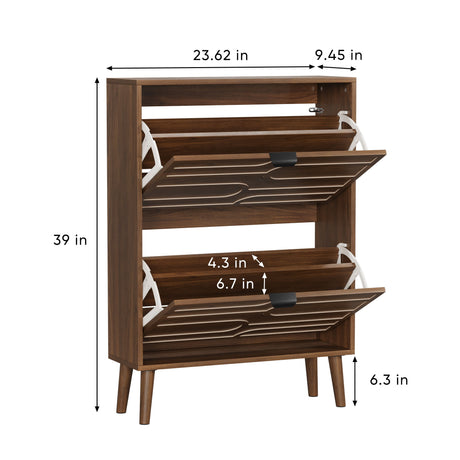 Medieval - Independent Shoe Cabinet With 2 Flip Drawers