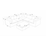 Custom Configuration Modular Sectional With Toss Pillows
