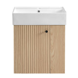 Modern Floating Bathroom Vanity With Ceramic Basin Perfect For Small Bathrooms
