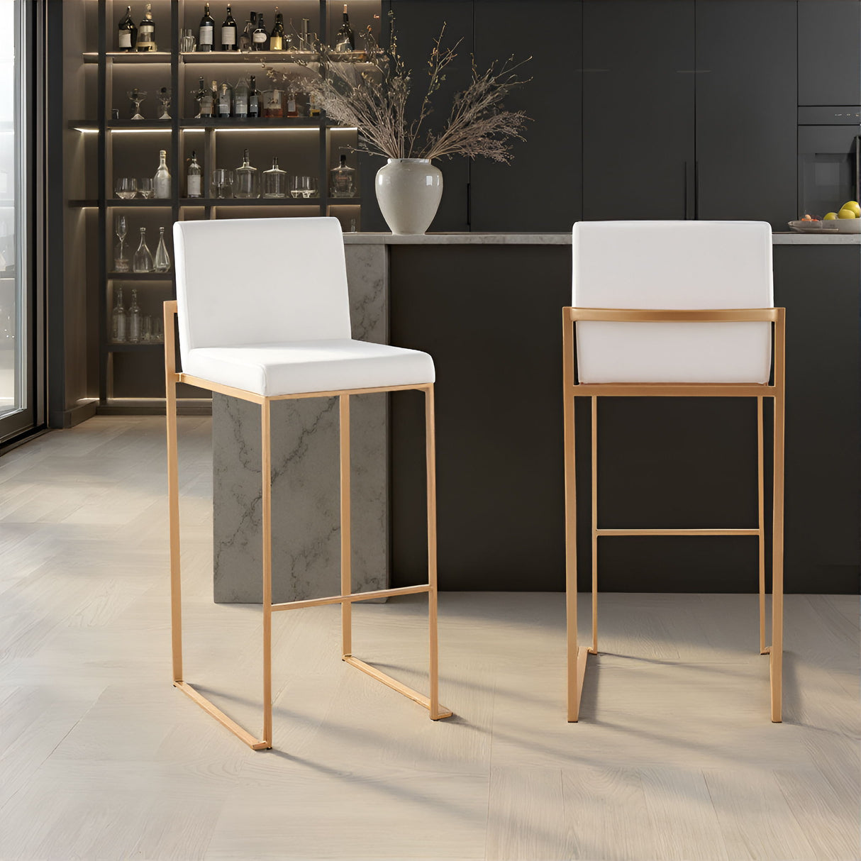 Fuji - Contemporary Design High Back Barstool