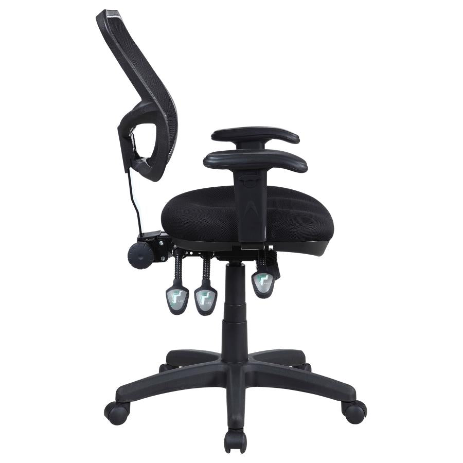 Rollo Upholstered Adjustable Ergonomic Office Chair Black - 800019