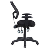 Rollo Upholstered Adjustable Ergonomic Office Chair Black - 800019