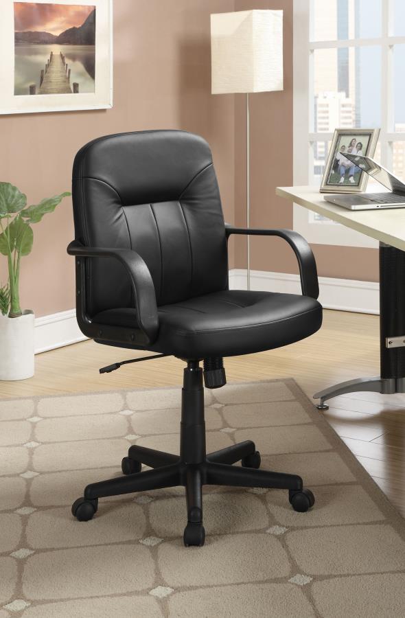 Minato Upholstered Adjustable Home Office Desk Chair Black - 800049