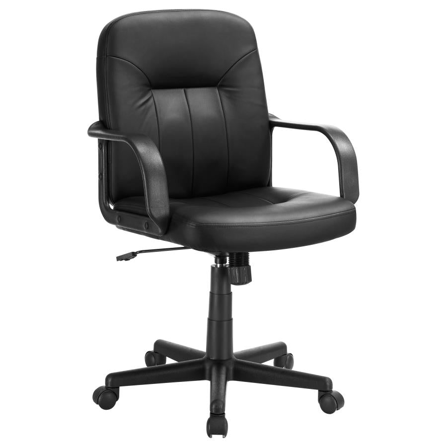 Minato Upholstered Adjustable Home Office Desk Chair Black - 800049