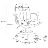 Minato Upholstered Adjustable Home Office Desk Chair Black - 800049