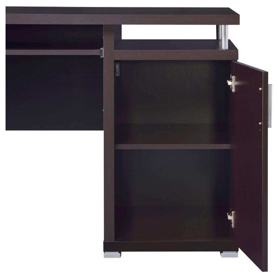 Tracy 55-inch 2-drawer Office Computer Desk Cappuccino - 800107