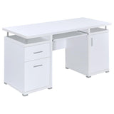 Tracy 55-inch 2-drawer Office Computer Desk White - 800108