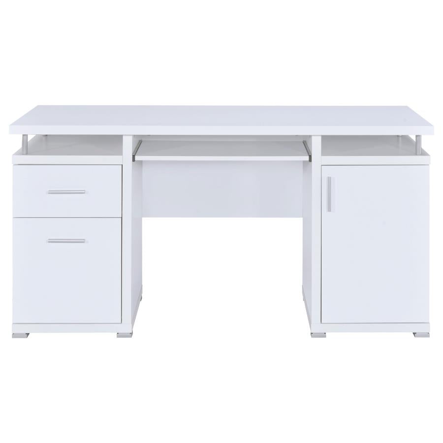 Tracy 55-inch 2-drawer Office Computer Desk White - 800108