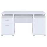 Tracy 55-inch 2-drawer Office Computer Desk White - 800108